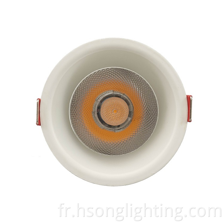 Deep Anti Glare Project Quality LED COB Downlight 10W Casting Dalm Retwed Downlight pour l'hôtel